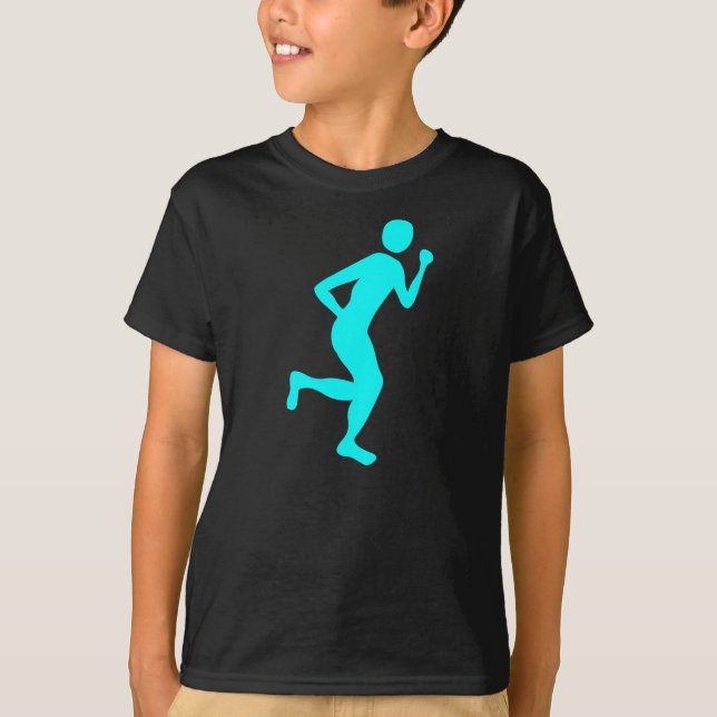 Runner (Male) - Cyan T-Shirt (Front)