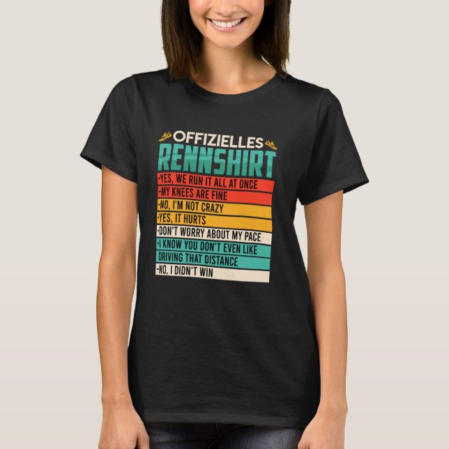 RUNNER OFFICIAL RACE SHIRT Running Funny Marathon (Front)
