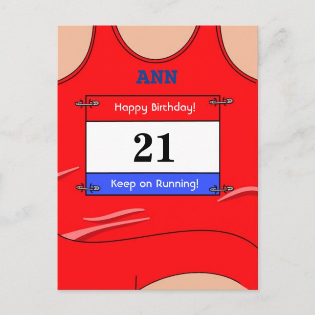 Runner Red Postcard (Front)