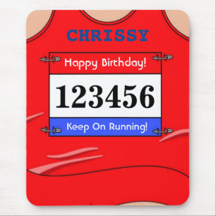 Runner Red Vest  Mouse Mat