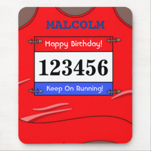 Runner Red Vest Mouse Mat