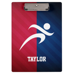 Runner; Red, White, and Blue Clipboard