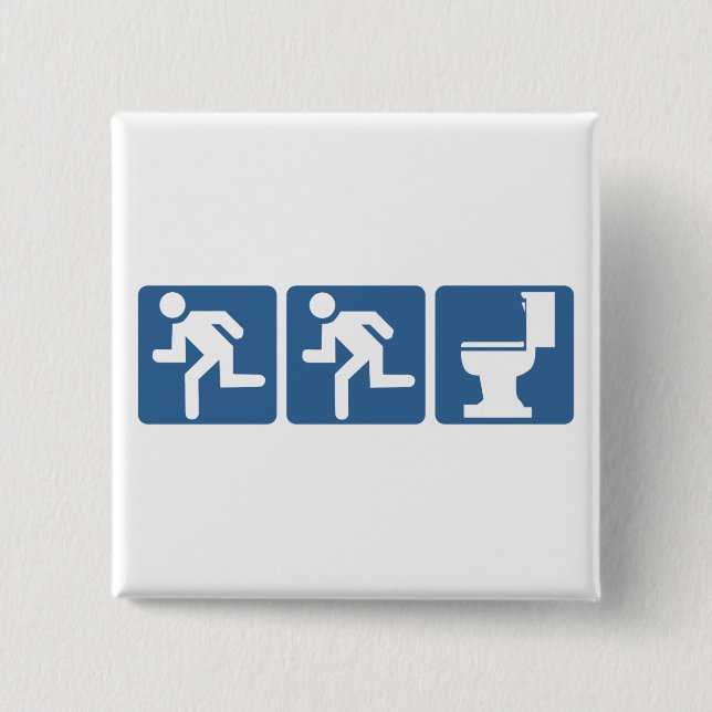 Runner-Runner Flush 2 Inch Square Button (Front)