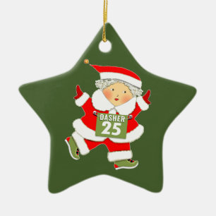 Runner Running Christmas Collectable Ceramic Ornament
