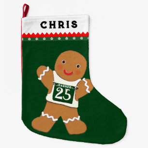 Runner Running Large Christmas Stocking