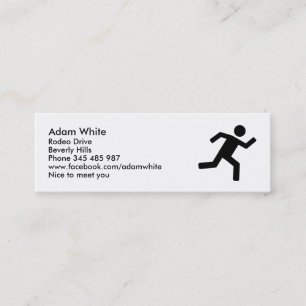 Runner - running mini business card
