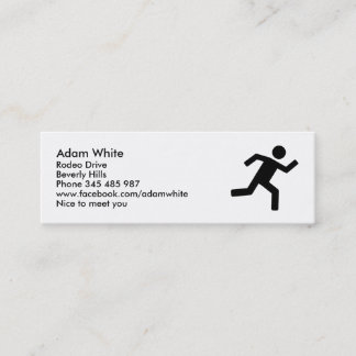 Runner - running mini business card