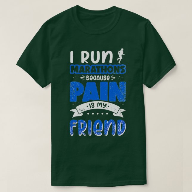 Runner saying marathon jogging jogger saying T-Shirt (Design Front)