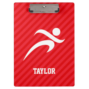 Runner; Scarlet Red Stripes Clipboard