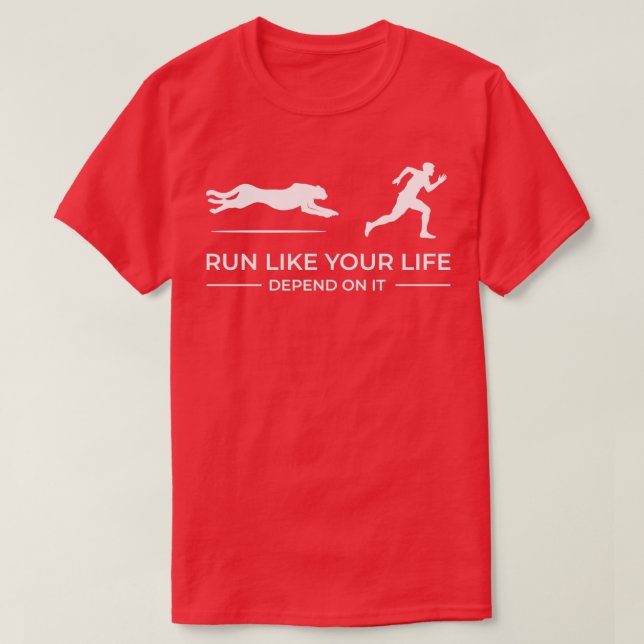 Runner sprinter running gift sport marathon run T-Shirt (Design Front)