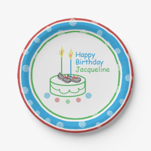 Runner themed © Birthday Party Custom Paper Plate