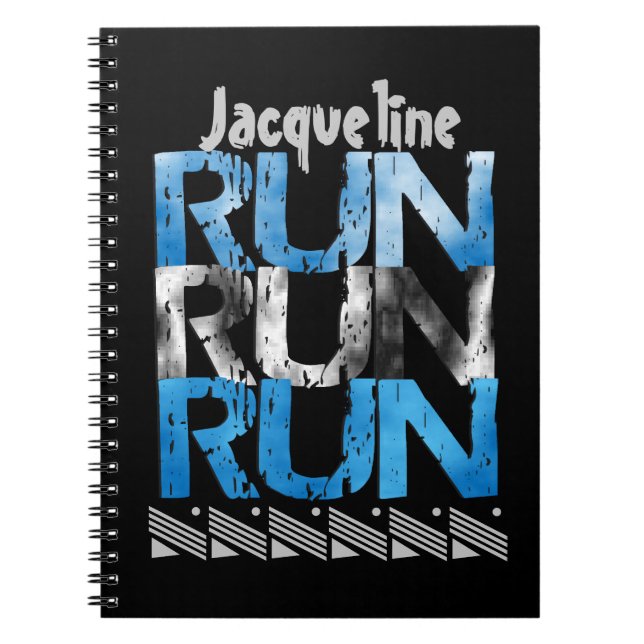 Runner Themed Personalized Option Run Run Run Notebook (Front)