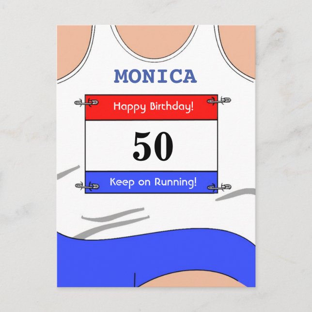 Runner White Top Postcard (Front)