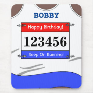 Runner White Vest Mouse Mat