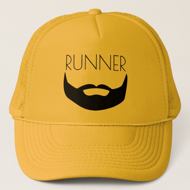 RUNNER WITH BEARD TRUCKER HAT (Front)
