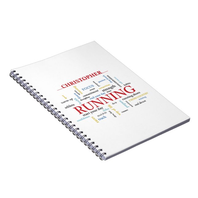 Runner with Words Personalized Notebook (Right Side)