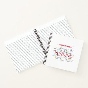 Runner with Words Personalized Notebook