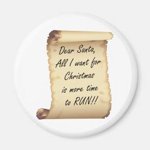 RunnerChick Dear Santa Magnet
