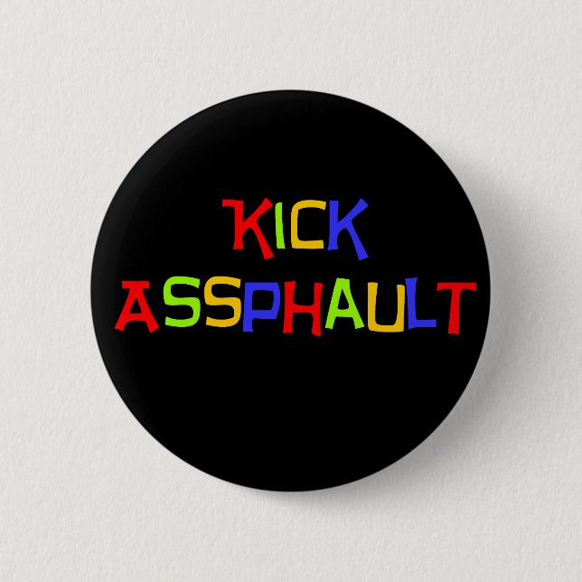 RunnerChick Kick 2 Inch Round Button (Front)