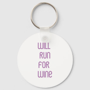 RunnerChick Wine Keychain