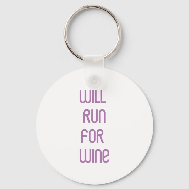 RunnerChick Wine Keychain (Front)