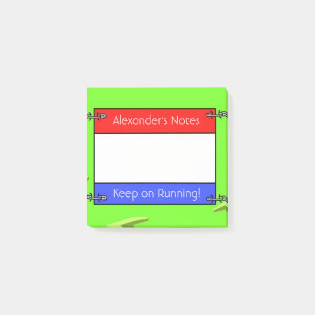 Runner's Bib Number Post-it Notes (Front)