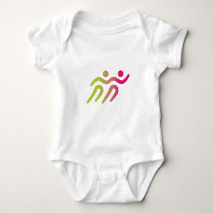 Runners boy with girls baby bodysuit