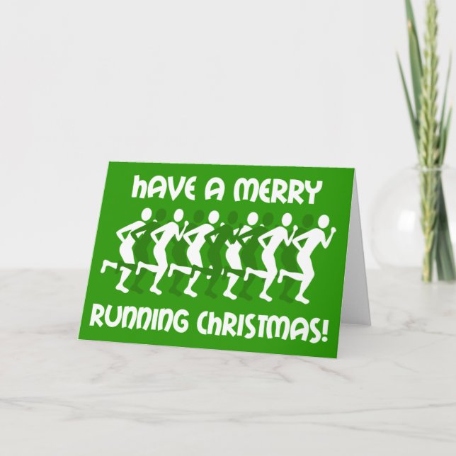 runners Christmas Holiday Card (Front)