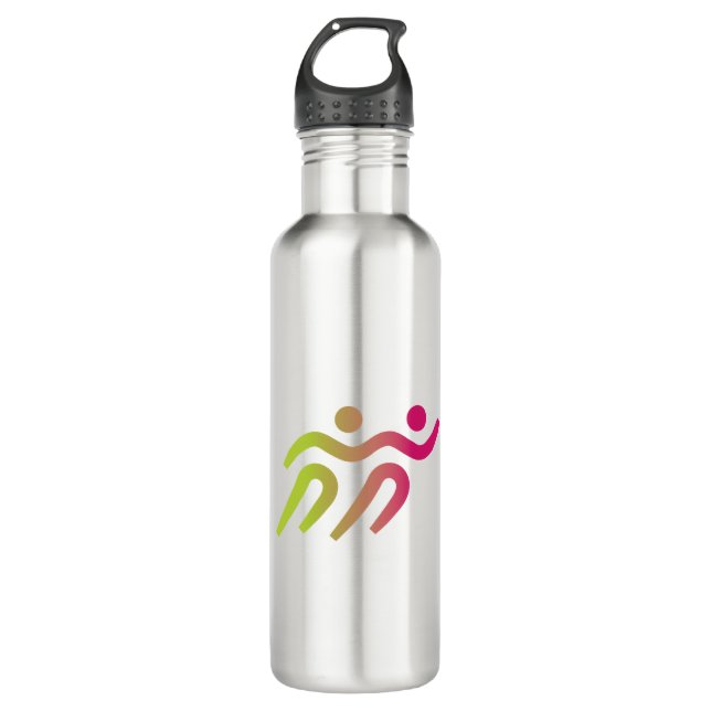runners group illustration 710 ml water bottle (Front)
