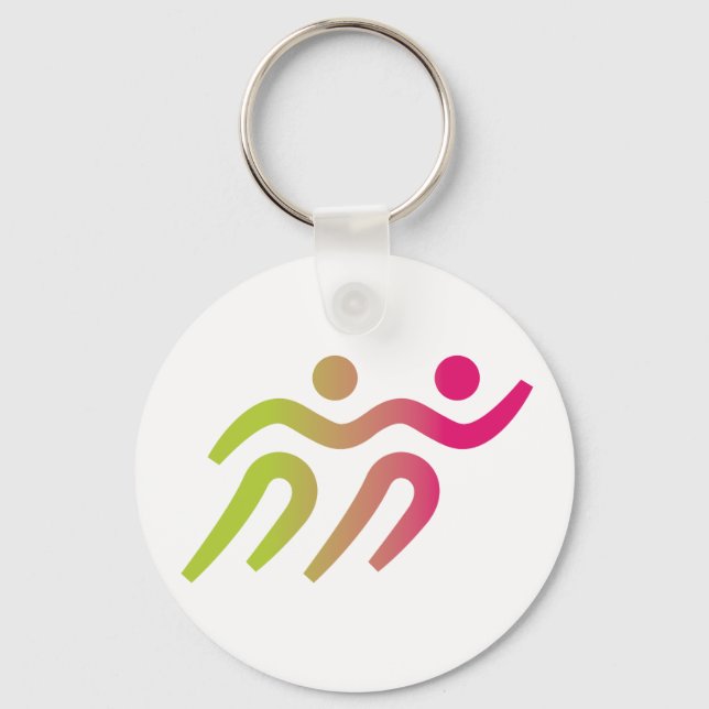 runners group illustration keychain (Front)