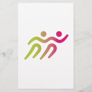 runners group illustration stationery