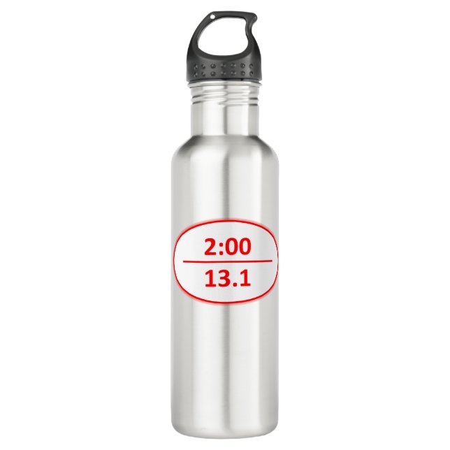 Runner's Milestone:  Breaking 2:00 Water Bottle (Front)