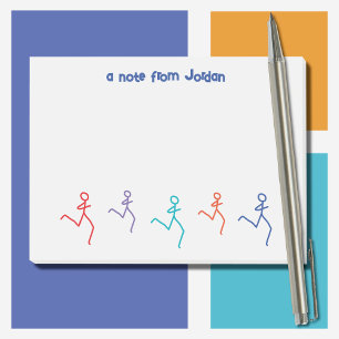 Runners Running Colourful Personalized Post-it Notes