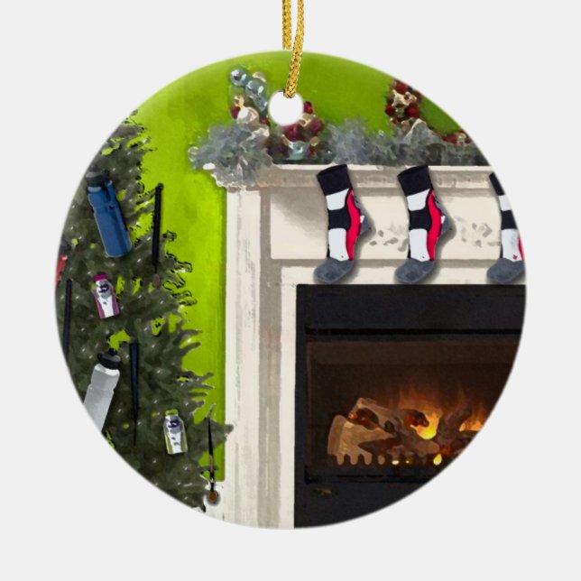 Runner's Tree Ceramic Ornament (Front)