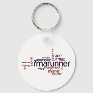 Runner's Words Keychain