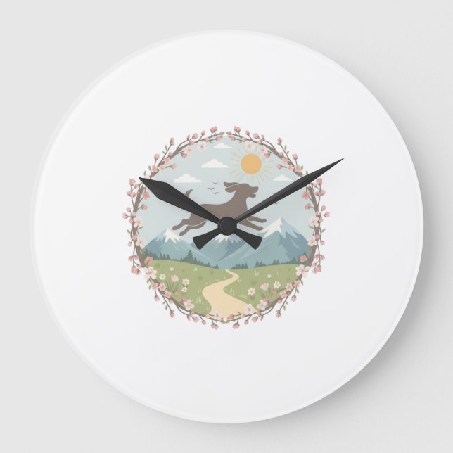 Runnig in Paradise Large Clock (Front)