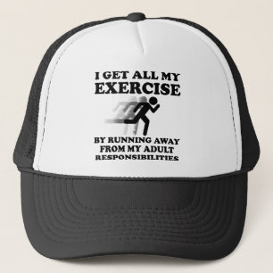 Running Away From Responsibility Funny Cap Hat