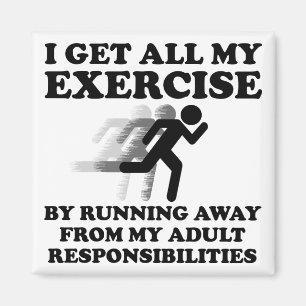 Running Away From Responsibility Funny Magnet