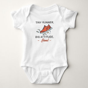 Running Baby - Tiny Runner Big Attitude - Jogging Bodysuit