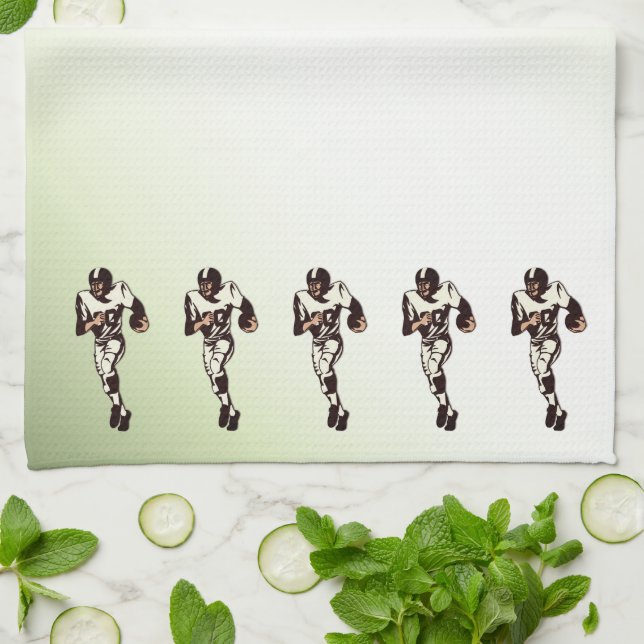 Running Back Football Player Kitchen Towel (Folded)