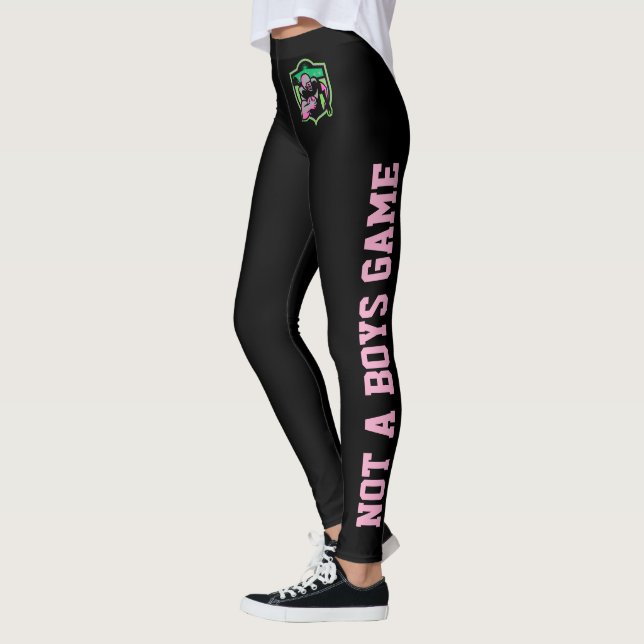Running Back Girl Logo/ Not A Boys Game Leggings (Left)