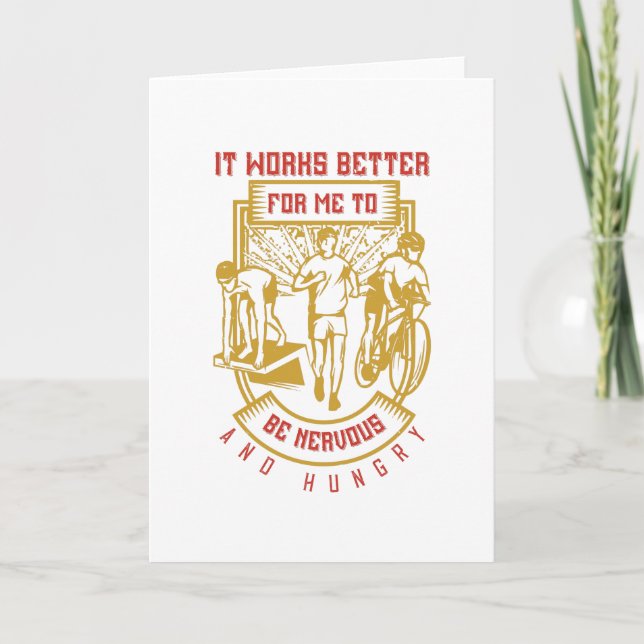 Running -Better to be nervous and hungry Card (Front)