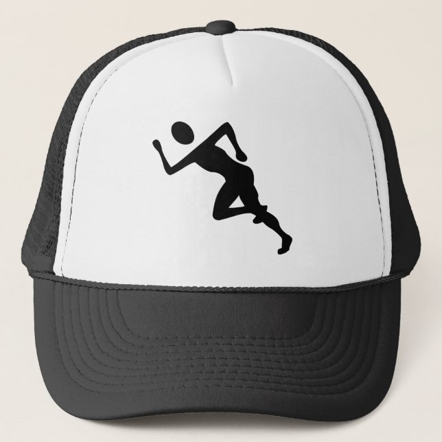 Running - Black Trucker Hat (Front)