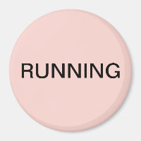 Running blush pink dishwasher magnet