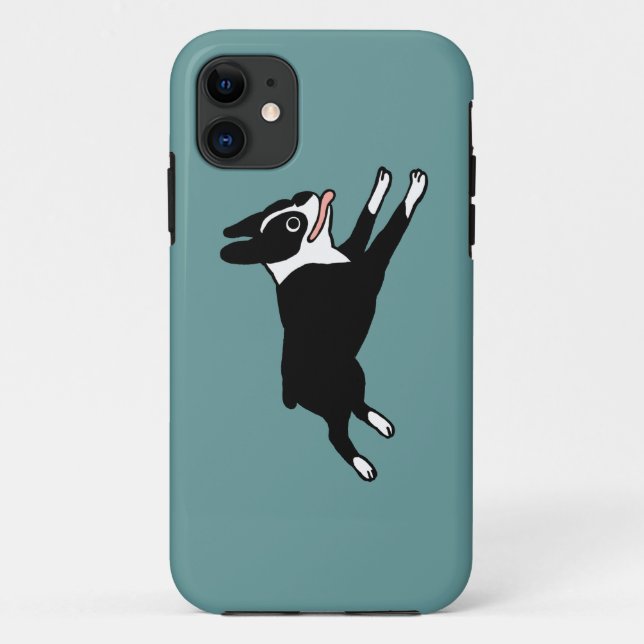 Running Boston Terrier - Customizable Colour Case-Mate iPhone Case (Back)