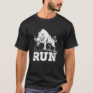 Running Bull Raging Bulls Run Bullfight Cowboys Lo T-Shirt