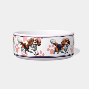 Running Cavalier King Charles Spaniel  Bowl