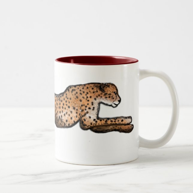 Running Cheetah Art Mug (Right)