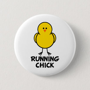 Running Chick 2 Inch Round Button