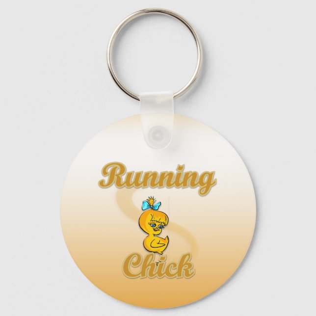 Running Chick Keychain (Front)